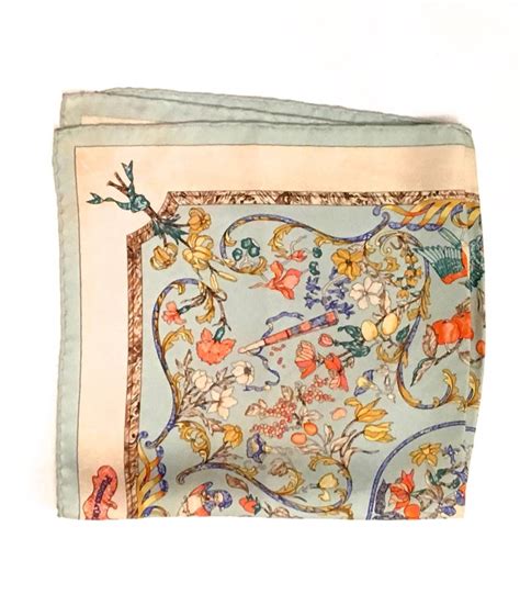 Hermes floral cashmere scarf